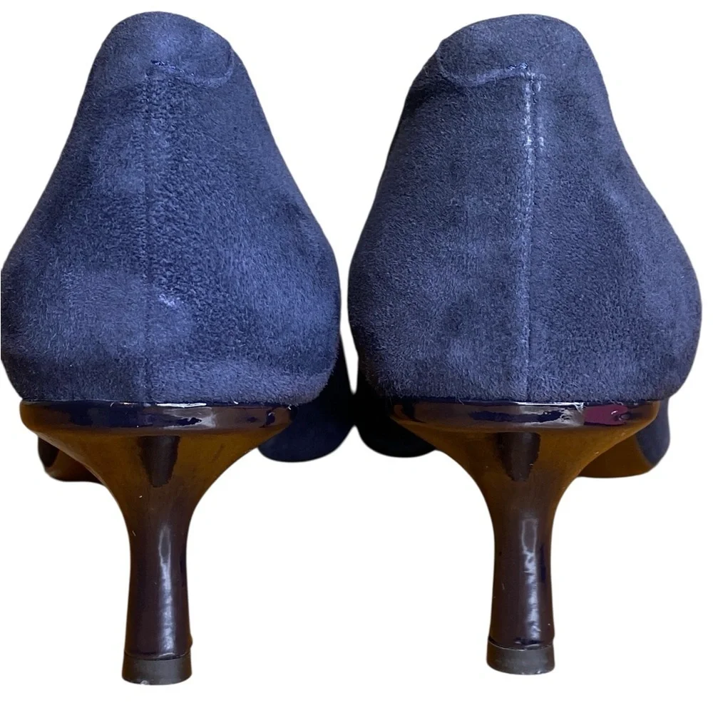 Napoleoni Vintage Suede Black Italian Pump Womens Size EU 39 or US 8.5